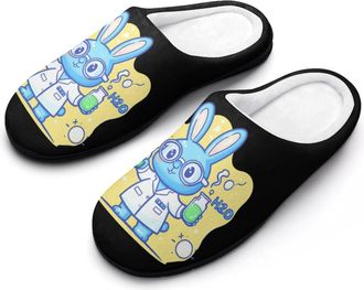 Generic Chemist Bunny Rabbits Slippers Men Winter Warm Cotton Anti-Slip Indoor Slip-Ons House Shoes