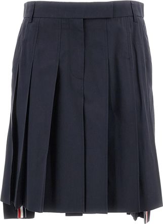 Thom Browne Cotton Pleated Skirt