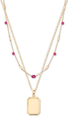 Brook & York Willow Birthstone Layering Set in Gold July at Nordstrom