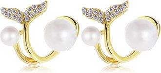 Generic Ear Studs Shining Rhinestones Stud Earrings Delicate Convenient and Practical Multicoloured