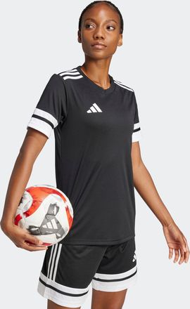 adidas Fussballtrikot ADIDAS PERFORMANCE SQUADRA 25 TRIKOT, Damen, Gr. XXL, schwarz-weiss (schwarz, wei&szlig;), Obermaterial: 100% Polyester, Rundhals, Trikots Fu