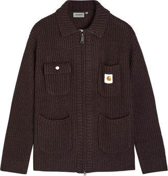 Carhartt Work in Progress Chore Knit Cardigan - Dark Brown - XL