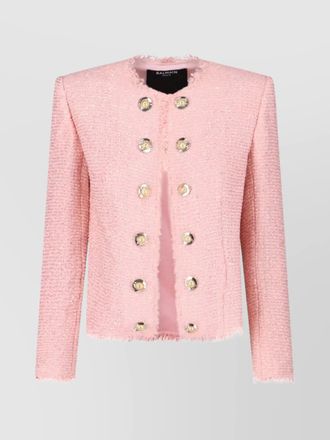 Balmain jacket textured fabric gold-tone buttons