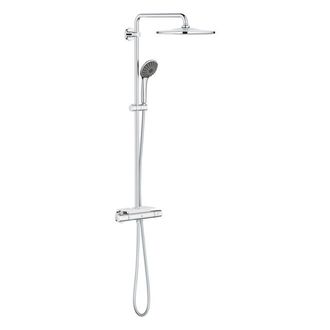 GROHE Vitalio Joy Regendoucheset Opbouw - hoofddouche 31cm - handdouche rond - zeepschaal - chroom