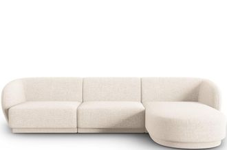 CXL by Christian Lacroix 4-Sitzer Designer Ecksofa Lionel - Chenille Light Beige Melange