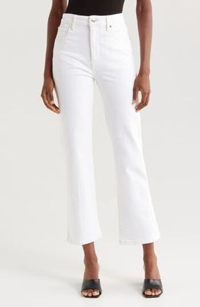 Frame Denim The Ruler High Waist Crop Straight Leg Jeans in Au Natural Clean at Nordstrom Rack, Size 34