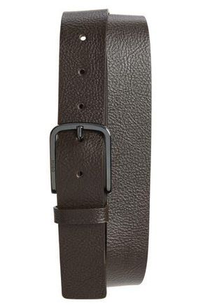 BOSS Leather Belt in Dark Brown at Nordstrom Rack, Size 30