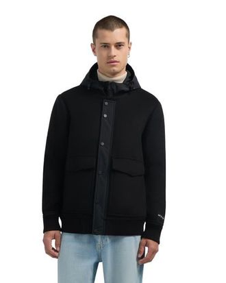 Pajar Hader Wool Blend Bomber Jacket with Removable Hooded Bib in Black at Nordstrom, Size X-Large