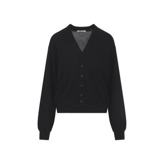Christophe Lemaire Black V-Neck Cardigan