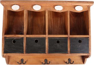 OEM Gabinete De Cocina R&uacute;stico De Madera Antigua Marr&oacute;n