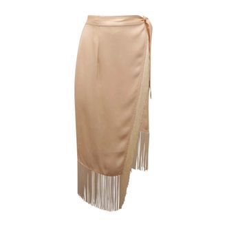 Emma & Gaia Dames, Rokken, Beige, Maat: S Viscose