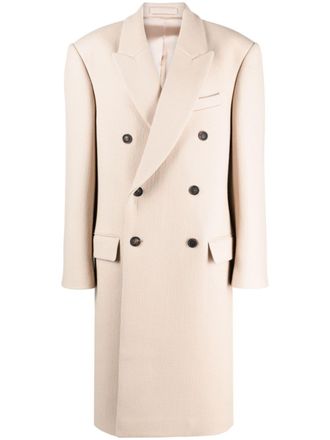 Wardrobe.NYC x Hailey Bieber virgin wool coat - Neutrals