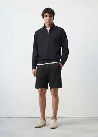 Mango Felpa collo a zip 100% cotone leggero navy - Uomo - XXL - MANGO MAN