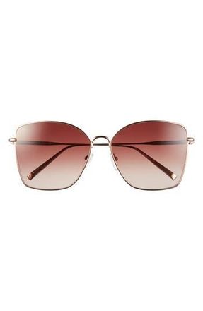 Longchamp Roseau Gradient Square Sunglasses in Rose Gold at Nordstrom Rack