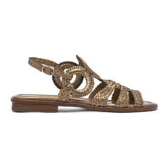 Pons Quintana Schoenen, Dames, Bruin, 38 EU, Leer, Braided Slingback Sandal