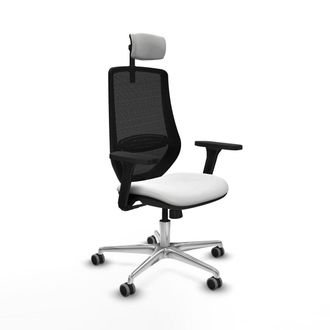 Piqueras y Crespo Piqueras Y Crespo Silla De Oficina Blanca Con Cabecero