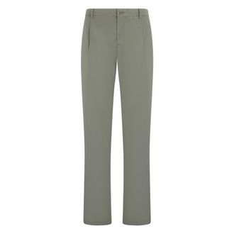 Fedeli Chinos, male, Green, Size: 4XL Elegant Pants with Pockets