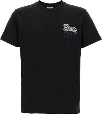 Kenzo Black Gots Happy Tiger T-shirt