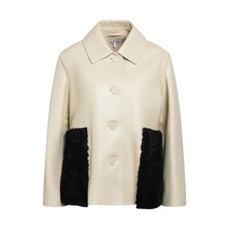 Loewe Chaqueta de Piel de Cordero Nappa - Jackets - Mujer - Beige - S
