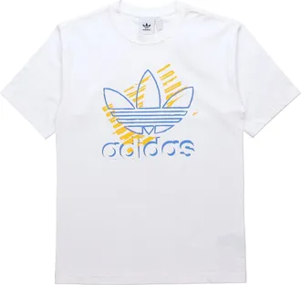 adidas originals TREFOIL ART TEE Round Neck Short Sleeve White DV3279