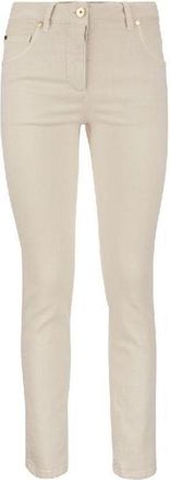 Brunello Cucinelli Moonlight Slim Cotton Stretch Trousers, Brand Size 46 (US Size 12)