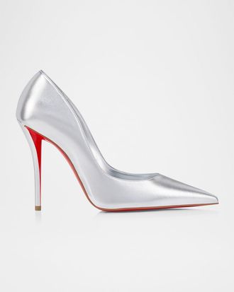 Christian Louboutin 100mm Miss Z Metallic Leather Pumps