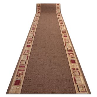 RugsX Rugsx - Alfombra De Pasillo Con Refuerzo De Goma Jena Marr&oacute;n 120cm Brown 120x1050 Cm