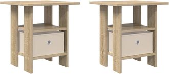 vidaXL Mesita De Noche 2 Uds. Roble Sonoma 41 X 40 X 45 Cm Vidaxl