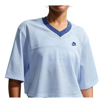 Nike (WMNS) Nike NSW Heritage Festival Crop Mesh Jersey Hydrogen Blue Mystic Navy IR1650-407