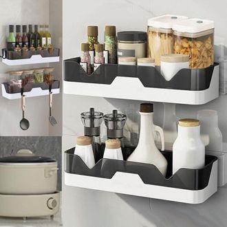 OEM Juego De 2 Estantes De Ducha Sin Taladrar, Cesta De Almacenamiento De Pared Para Ducha, Ideal Para Ba&ntilde;o/cocina - Crezuo
