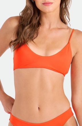 Volcom Simply Seamless Bralette Bikini Top in Persimmon at Nordstrom, Size Medium