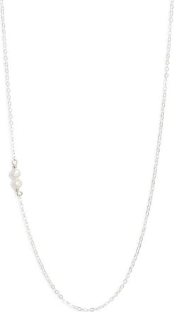 Nashelle Semiprecious Stone Station Chain Necklace in Sterling Silver at Nordstrom, Size 18