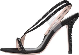 Gedebe Shea Sandalen - Dames - Sandalen met hakken - Zwart - 41 EU - Leer - Schoenen