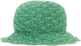 Red Valentino 2Q0HGA05_ZKR505 Raffia Viscose Bucket Hat - Green