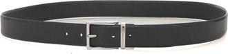 Emporio Armani Reversible Saffiano Leren Riem - Heren - Riemen - Zwart - ONE Size - Leer - Accessoires