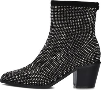 Mexx Zwarte Peach Mara Enkellaarsjes - Dames - Cowboylaarzen - Zwart - 40 EU - Schoenen