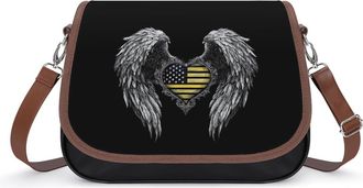 Generic 911 Dispatcher Heart With Wings Fashion Womens Crossbody Bags Novelty Handbag Shoulder Bag Purse
