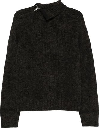 Entire studios Zip-neck Ribbed Sweater