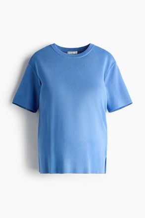 H&M MAMA T-Shirt aus Feinstrick - Blue