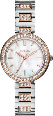 Fossil Karli Three-Hand Quartz Crystal Bracelet Watch, 32mm in Silver at Nordstrom Rack