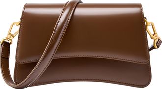 Generic SAGECARRY Genuine Leather Crossbody Bag for Women,3-Way Convertible Shoulder Purse,Adjustable Strap & Magnetic Lock,Medium Handbag (Coffee)