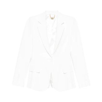 Elisabetta Franchi Blazers, female, White, Size: XL Giacca Avorio