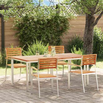 vidaXL Conjunto De Comedor De Jard&iacute;n 5 Pcs Vidaxl