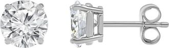 Grown Brilliance 1/2 Carat Round Lab Grown Diamond Stud Earrings in Sterling Silver, Push Back, G+ Color, SI Clarity, Prong Set