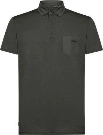 Roberto Ricci Design Katoenen poloshirt met zak - Heren - Polos - Groen - XL - Katoen - Tops