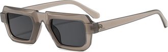 Generic Square Small Frame Mens Sunglasses Outdoor Commuter Womens Sports Sun Glasses(Grey)