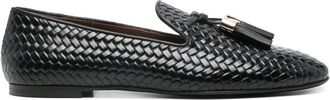 Giuseppe Zanotti Gz-Weave Woven Leather Loafers, Brand Size 36 ( US Size 6 )