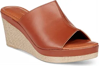 Easy Street Womens Tuscany Octavia Slides In Cognac