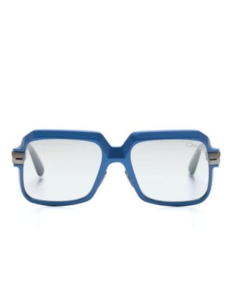 Cazal 607/3 square-frame sunglasses - unisex - Acetate/Metal (Other) - 56 - Blue