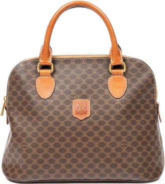 Celine Borsa con manico Macadam - Marrone